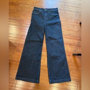 spanx wide leg jeans, charcoal, size medium